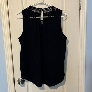 Ann Taylor Black Sleeveless Blouse